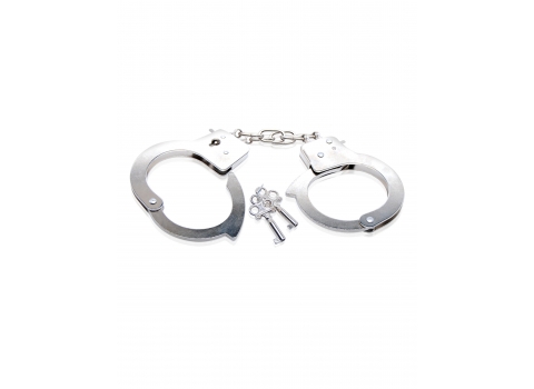 Fetish Fantasy Beginner's Metal Cuffs Silver